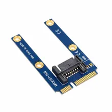 50mm Mini pcie mSATA SSD PCI-E pci express pci-express a Plana 7pin SATA Hard Disk Drive PCBA Adaptador de extensión