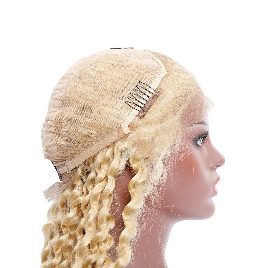Stema глубокая волна 613 блондинка 13x4 13x6 Синтетические волосы на кружеве парик с детскими волосами 150% бразильские человеческие волосы Волосы remy парик 360 кружевных фронтальных париков