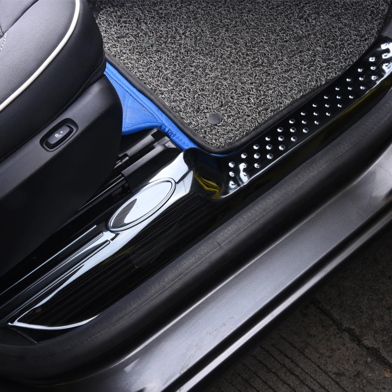 Защитная накладка на педаль для автомобильной двери, Накладка на порог, наклейка с логотипом для smart 453 forfour, аксессуары для модификации автомобиля