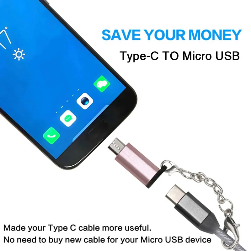 Металлический USB 3,1 type-C мужской разъем для Micro USB 2,0 5Pin Женский адаптер для передачи данных конвертер usb type C адаптер для планшета/телефона