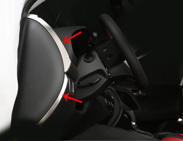 4 шт. для Hyundai Ix25 Боковая Отделка приборной панели из нержавеющей стали|trim|dashboard trim