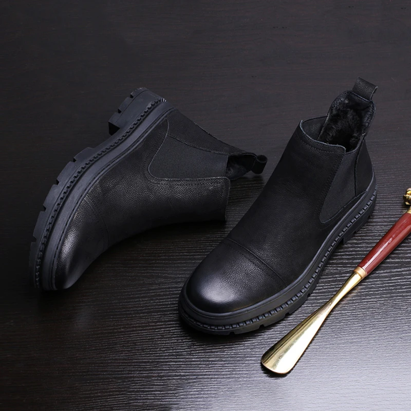 MYCOLEN/Новые брендовые Модные мужские ботильоны из натуральной кожи; удобные мужские свадебные ботинки; цвет коричневый, черный; Sapato Masculino