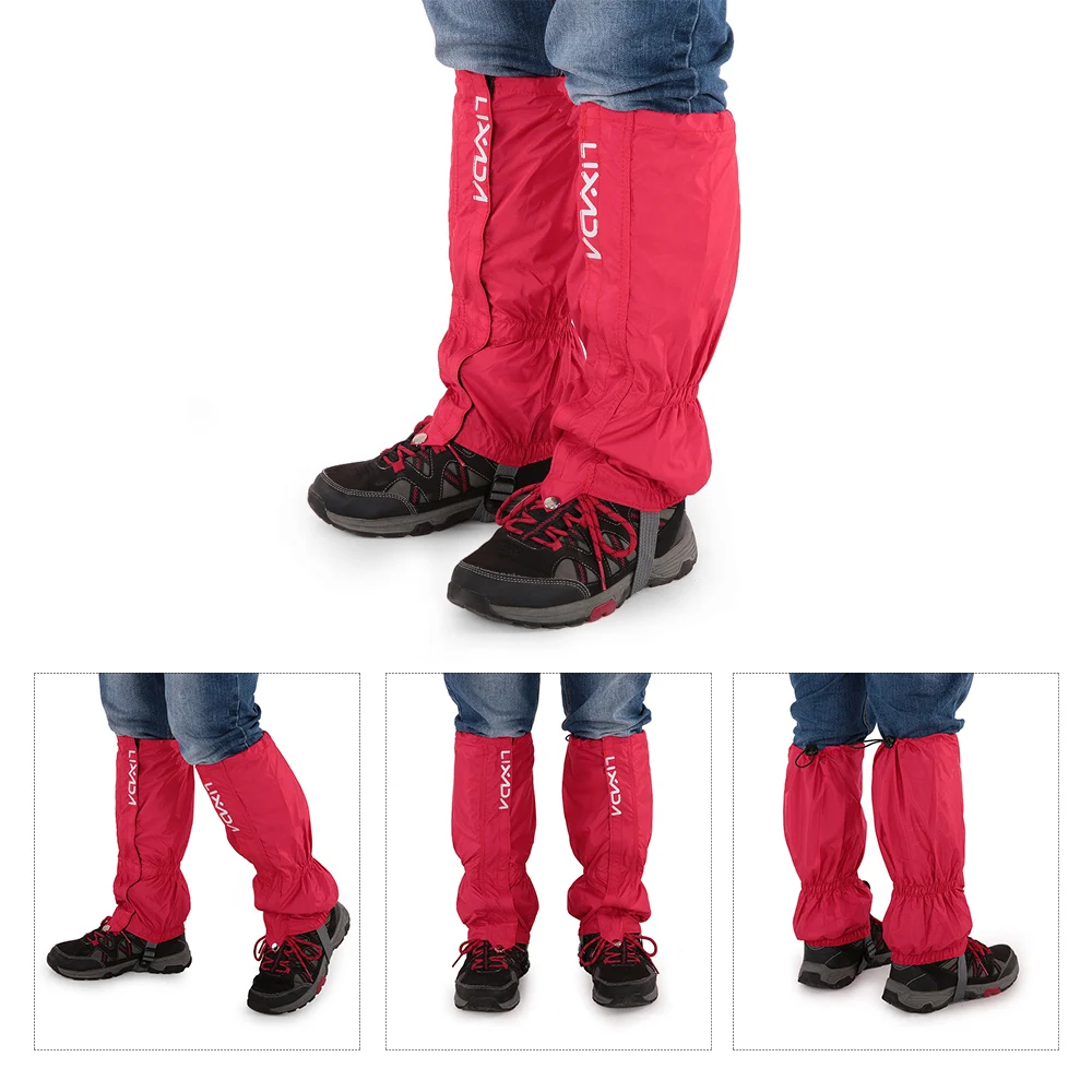 One Pair Outdoor Unisex Zippered Wear and Water Resistant Cloth Gaiters Leggings Cover for Biking outdoor gaiters