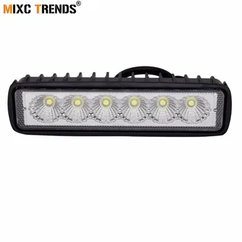 

1Pcs 6inch Car LED Work Light Spot Flood 18W Epistar LED Light Bar DRL for Jeep Ford Dodge Ram Truck Trailer Driving Fog lights