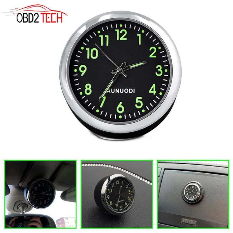 Paire Luminous ABS Voiture Mécanique Quartz Horloge Thermomètre Auto Décoration Paire Luminous ABS Voiture Mécanique Quartz Horloge Thermomètre Auto Décoration