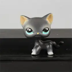 4-6 см Lps pet shop kawaii ПВХ серый синий глаза черный желтый тигр короткие волосы kitty аниме pet action figure детские игрушки подарки