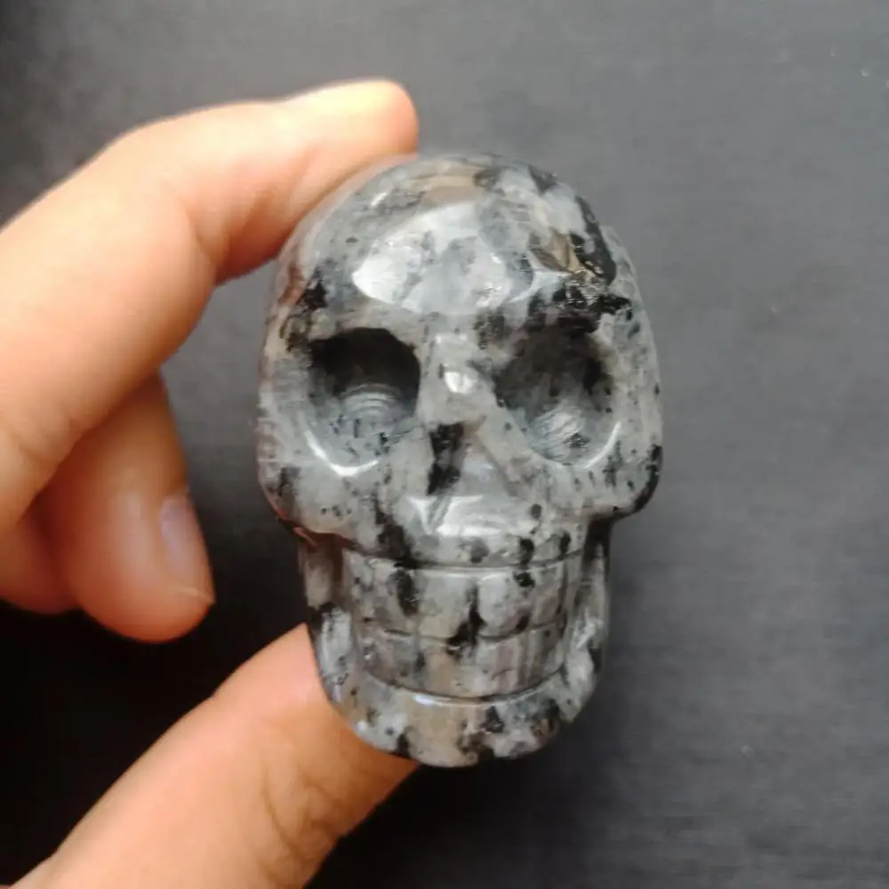 

Wholesale Price Natural Hand Carve Labradorite Skull Crystal Stone Carved Quartz Skull Healing For Gift GM