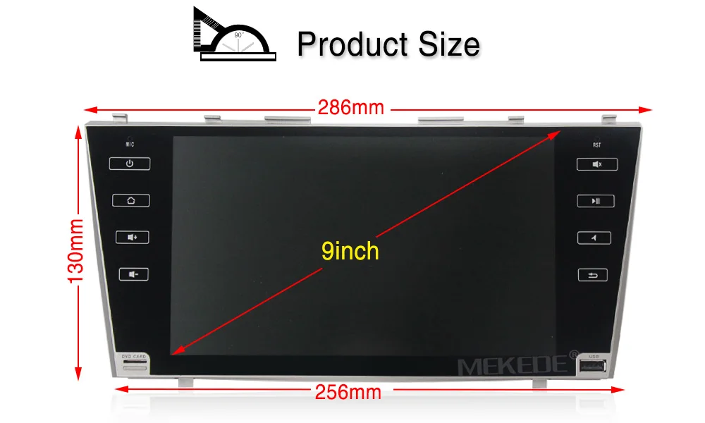 Top Allwiner T3  9" 2g+16g 2 Din Car Dvd Android 7.1 For Toyota Camry 2007-2011 Radio Stereo Gps Navigation With Steering Wheel+MAP 1