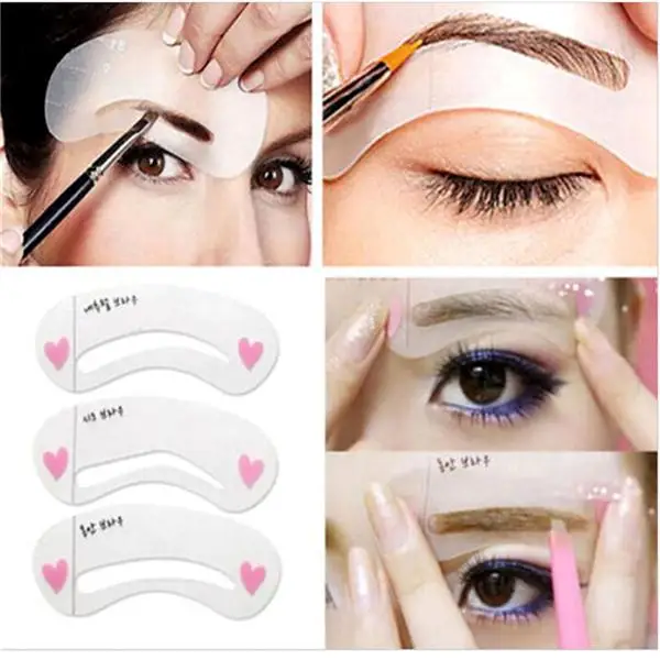 

Eyebrow Stencils Drawing Gguide Card Professional Eyebrow Template DIY Makeup Eyebrow Beauty Tools for Women 3 styles of eyebrow