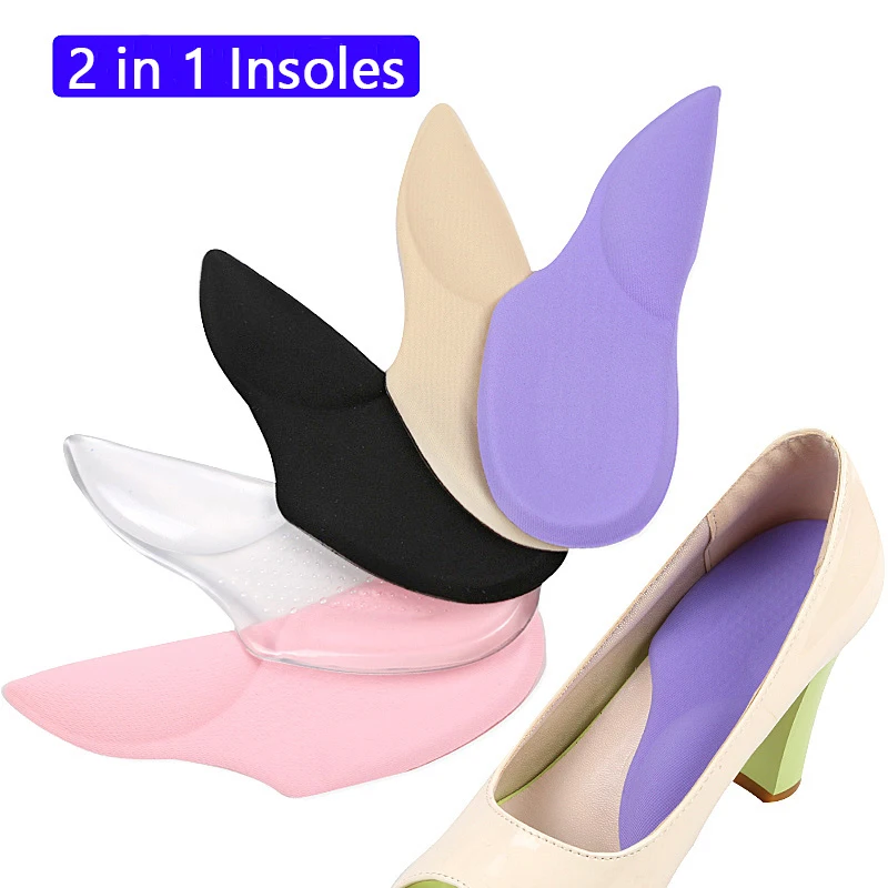 

3/4 Orthopedic Arch Supports Shoe Insoles Heels Pads for High Heel Shoe Liners Gel Inserts Pain Relief palmilha Insole