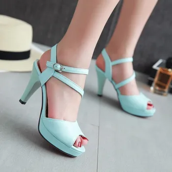 

New Plus Big Size 34- 46 Sandals Ladies Platforms lady Fashion Dress Shoes Sexy High Heel Shoes Women Pumps B35