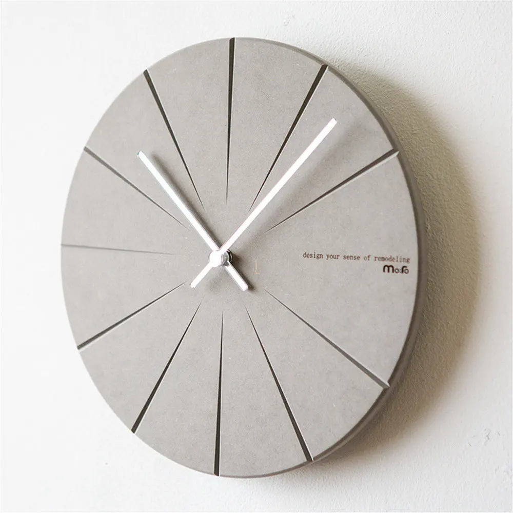 

Artistic Delicacy European Circular Silently Home Decor Clock Modern Minimalist Pine Wood Wall Clock Advanced Vogue Exquisite