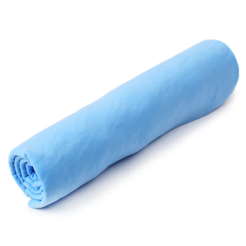 Ультразвуковое полотенце для домашних животных, собак, кошек, необходимый чистящий полотенце для сушки домашних животных, ультраабсорбирующее банное полотенце для собак, изготовленное из ПВА, бычья кожа, размер 66*43*0,2 см - Цвет: Синий