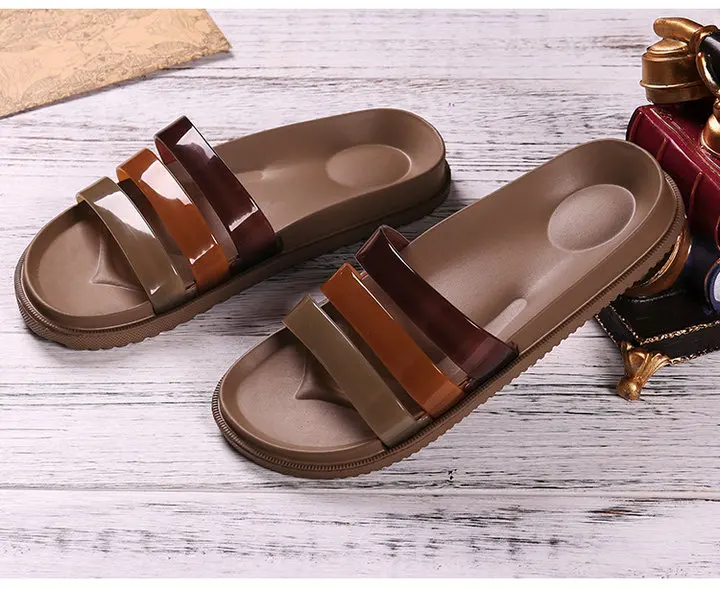 Hot Selling Men Slides Summer Beach Cool Men Outdoor Indoor Dual Purpose Flat Slipper Bathroom Antiskid Slippers (3)