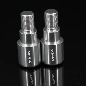 Sliver RiderJacky 7/8" 22mm Red CNC Motorcycle Handle Bar End Sliders Grips Caps Plug For Yamaha T-MAX 500 TMAX500 2008-2011 2009 2010 - Цвет: Sliver