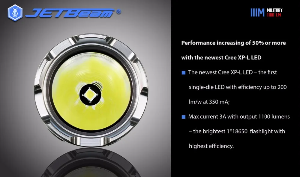 JETBEAM 3 м IIIM про CREE XP-L светодиодный фонарик 1100 люмен эффективная схема сплав отражатели Тактический Открытый Охота LED светодиодный Фонари