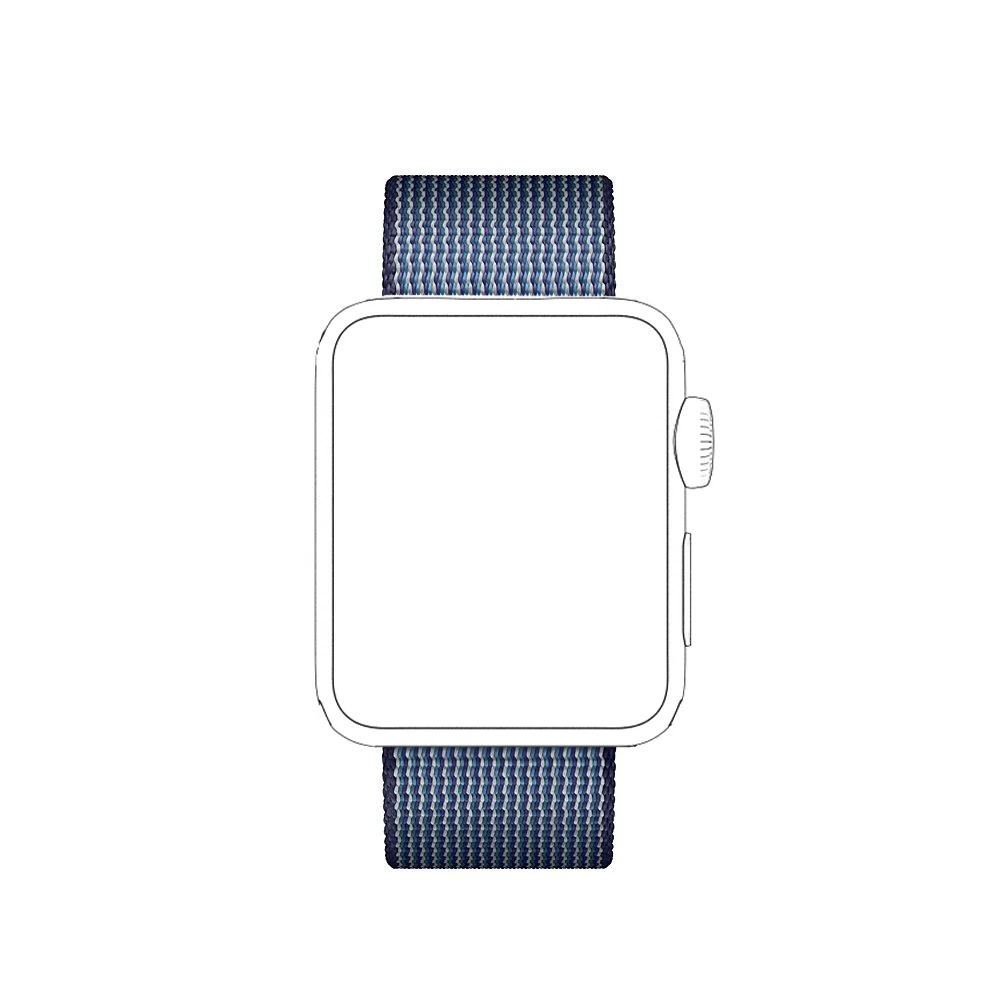 Ремешок нейлоновый Плетеный для Apple Watch Band 44 мм 40 браслет Bands 42 38 iwatch Series 1 2 3