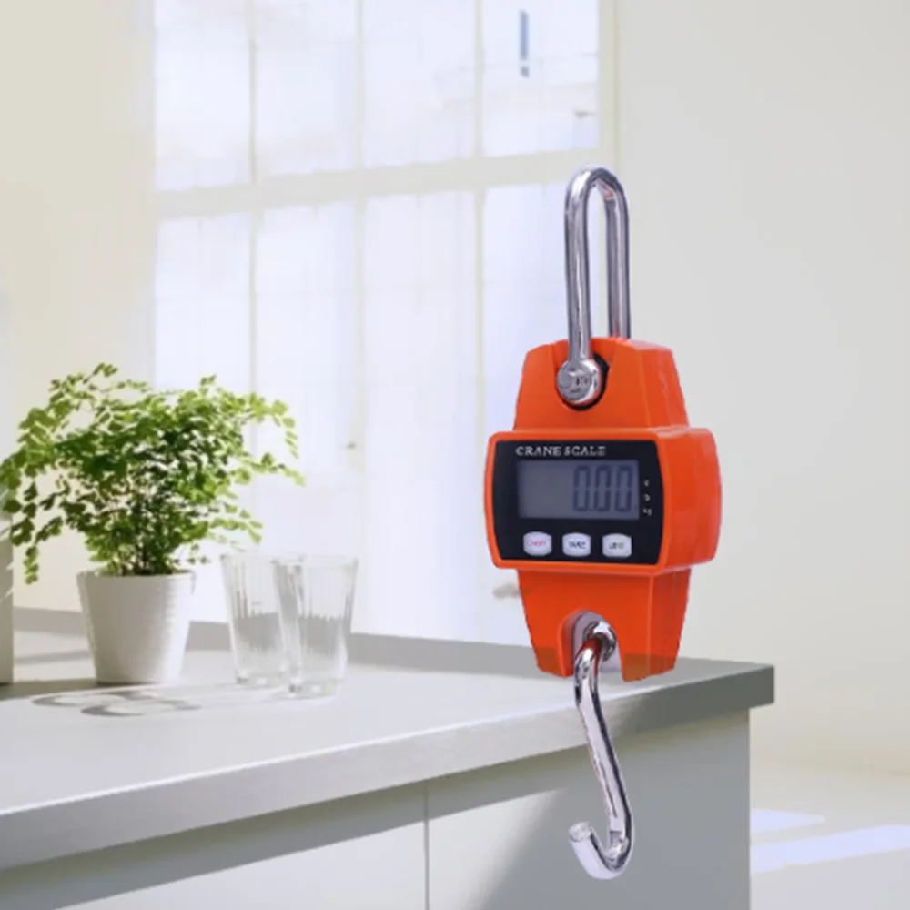 

Mini Crane Scale Portable LCD Digital Electronic Stainless steel Hook Hanging Weight Crane Scales Weighing Balance 300kg