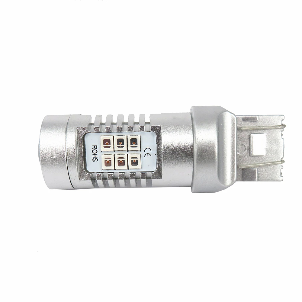 WLJH 2x T20 7443 7440 светодиодный фонарь 21 Вт 800LM 2835 SMD линзы для автомобиля DRL дневные ходовые огни стояночный задний тормозной светильник сигнальная лампа поворота