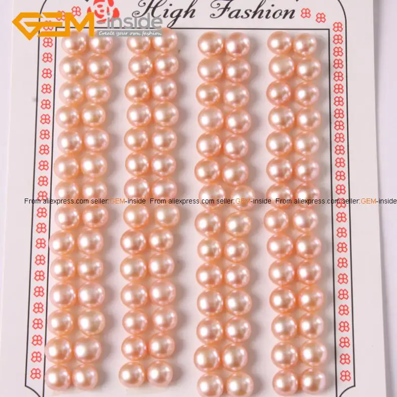 6mm Cultured Pearl Beads Black Pink White Pearl be...