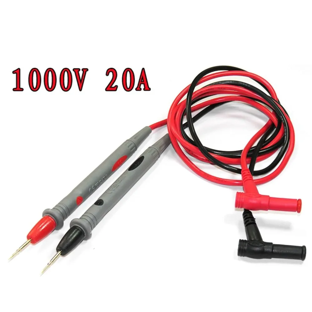 

Digital Multimeter Universal Probe Needle Tip Wire Probe Test Leads Pin Wire Pen Copper Cable Testing Extension Line 1000V/20A
