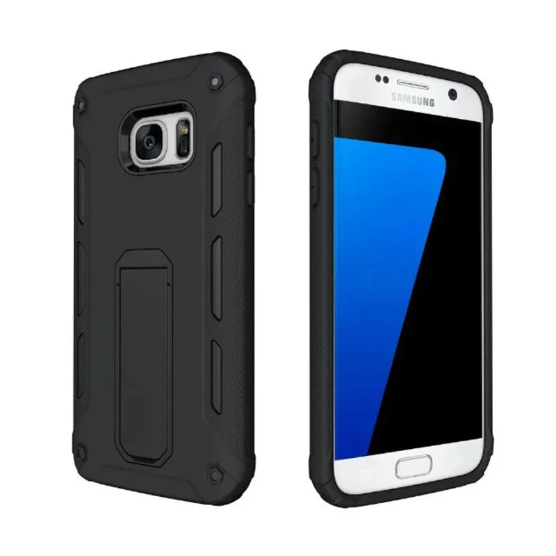 

YELUN Hybrid Armor Case For Samsung Galaxy S7 Silicone TPU PC Kickstand Back Full Cover For Samsung Galaxy S7Edge Phone Case
