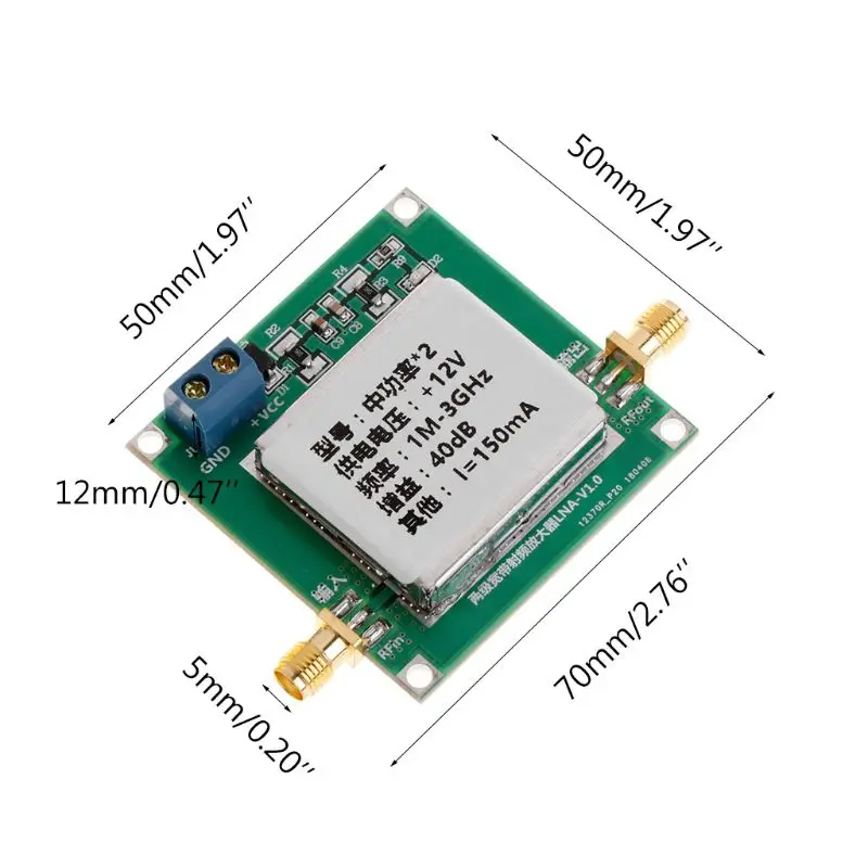 1 3000 МГц 3 ГГц усиление 40 дБ LNA RF широкополосный усилитель мощности модуль DC 12V