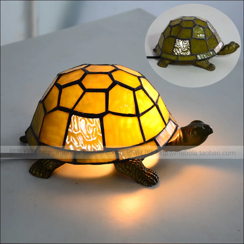 Средиземноморская черепаха, Ночной светильник, детская спальня, украшение, настольная лампа, детская лампа, креативный милый мультяшный стеклянный светодиодный светильник, Турецкая лампа CL523