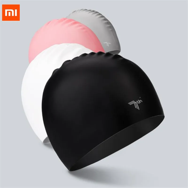 

Xiaomi Mijia 7th Soft Silicone Swimming Mi cap Waterproof Sports Swim Pool Hat Ears Protection Adult Men Women 4 Colors