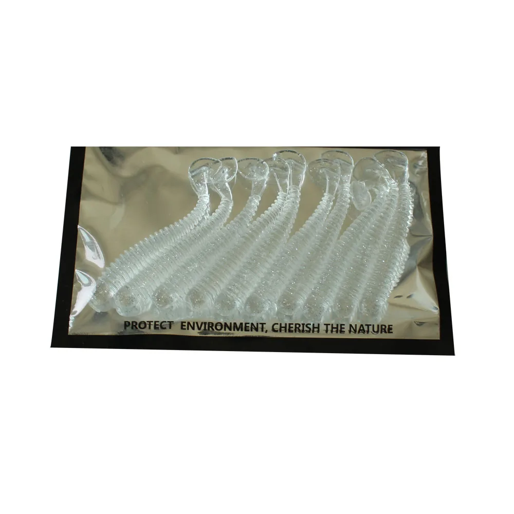 7 см 2Г 10 шт./пакет приманка личинка jig head крюк для доставки прикорма и оснастки пвх swimbait Мягкая приманка рыболовные приманки червячной приманки - Цвет: B