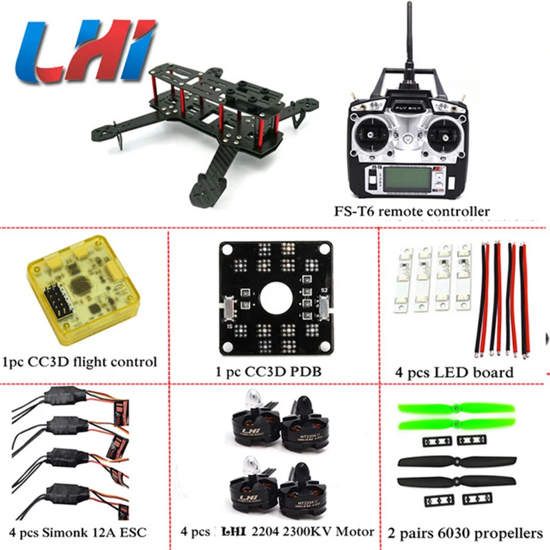 DIY LHI Senior ZMR250 QAV250 Квадрокоптер рама двигатель Дрон qav ЗМР комплект CC3D управление