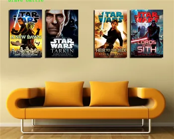 

Novels Star Wars 4 Pieces Canvas Painting Print Living Room Home Decor Modern Wall Art Oil Painting Poster