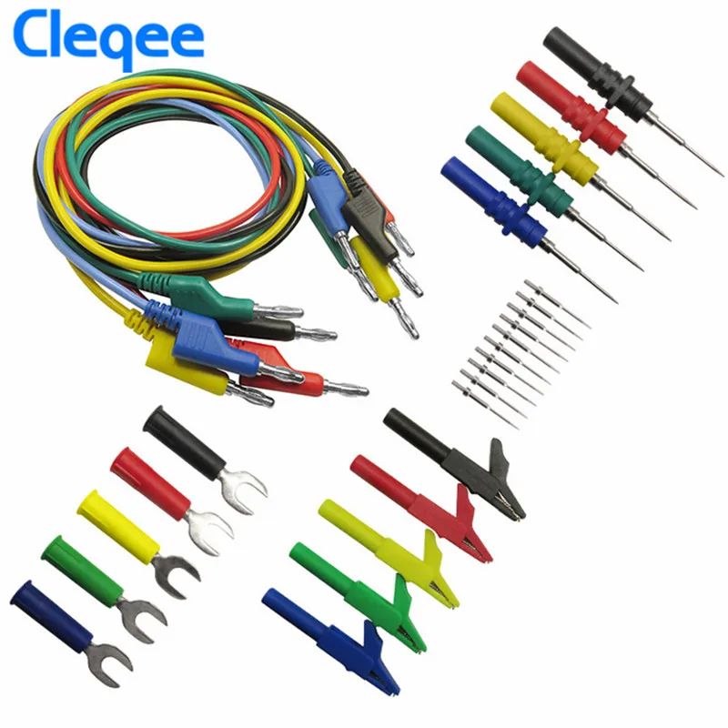 Electrical Multimeter Test Lead Kit Puncture Probe 4mm Banana Plug Test Wire
