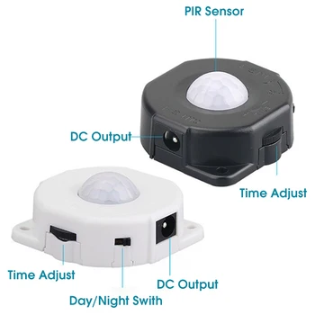 

CLAITE 2019 Very Sensitivity DC12V-24V Multifunctional PIR Human Motion Detector Sensor Time Delay Switch for LED Lighting