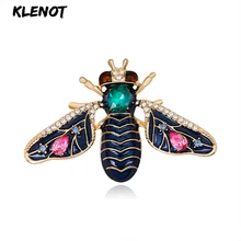 Женская элегантная брошь в виде насекомого, синяя эмаль, шпильки в виде пчелы и броши, Металлическая Булавка, ювелирные изделия в виде животного, насекомое, нано брошь на шарф, хиджаб, булавки