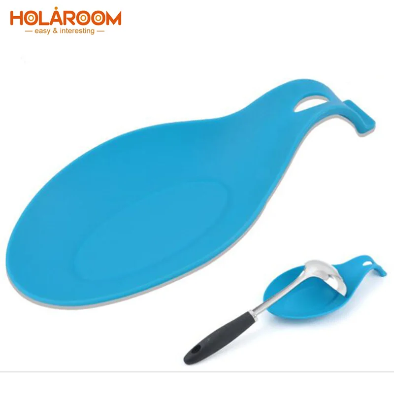 

Holaroom Silicone Spoon Rest Kitchen Tools Spoon Holder Utiles cuchara de silicona resto herramientas de cocina cuchara titular