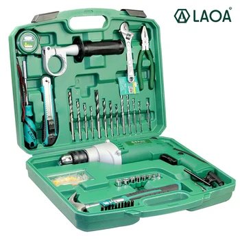 Buy LAOA Electric Tools 810W Household Multifunction Electric Impact Drills Set With Spanner Pliers Socket Hammer Screwdriver Bits
