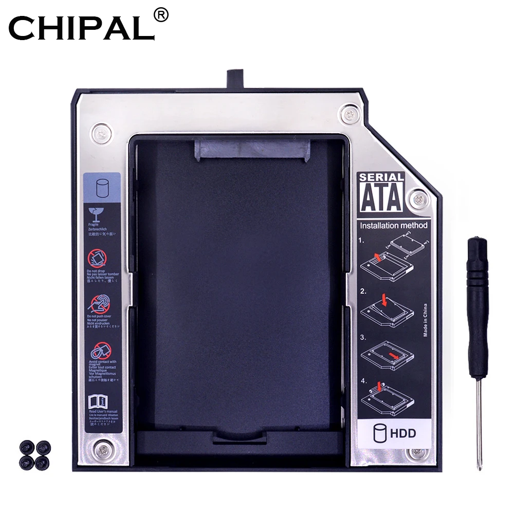 CHIPAL 2nd HDD Caddy 12,7 мм SATA 3,0 для 2,5 ''2 T SSD чехол HDD корпус для lenovo ThinkPad T420 T430 T510 T520 T530 DVD CD rom