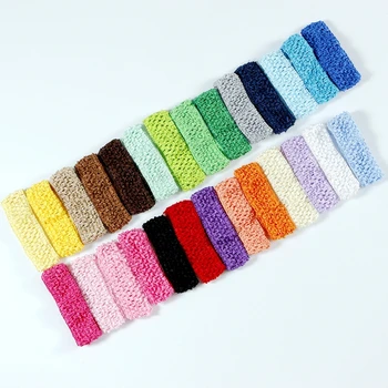 

27pcs/lot Hot Sales 1.5" Baby Hair bands Crochet Headbands Children Hair bands Kids Accessories 27 Colors In Stock Girl Headwear