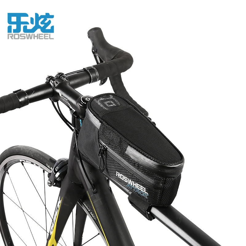 Roswheel攻撃2017 100% 防水自転車バッグフロントビームフレーム 