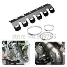 Universal Black Motorcycle Exhaust Muffler Pipe Heat Shield Cover Heel Guard For Honda Yamaha Kawasaki Suzuki BMW KTM