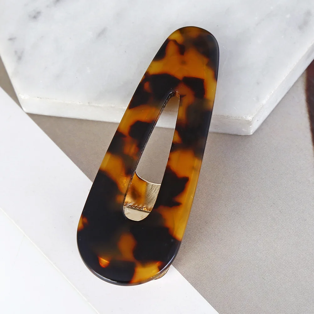 

Barrettes Woman Strip Hairpin Colorful Leopard Strip Ornament Retro Style Hairband Accessories Acrylic Barrette Simple Jewelry