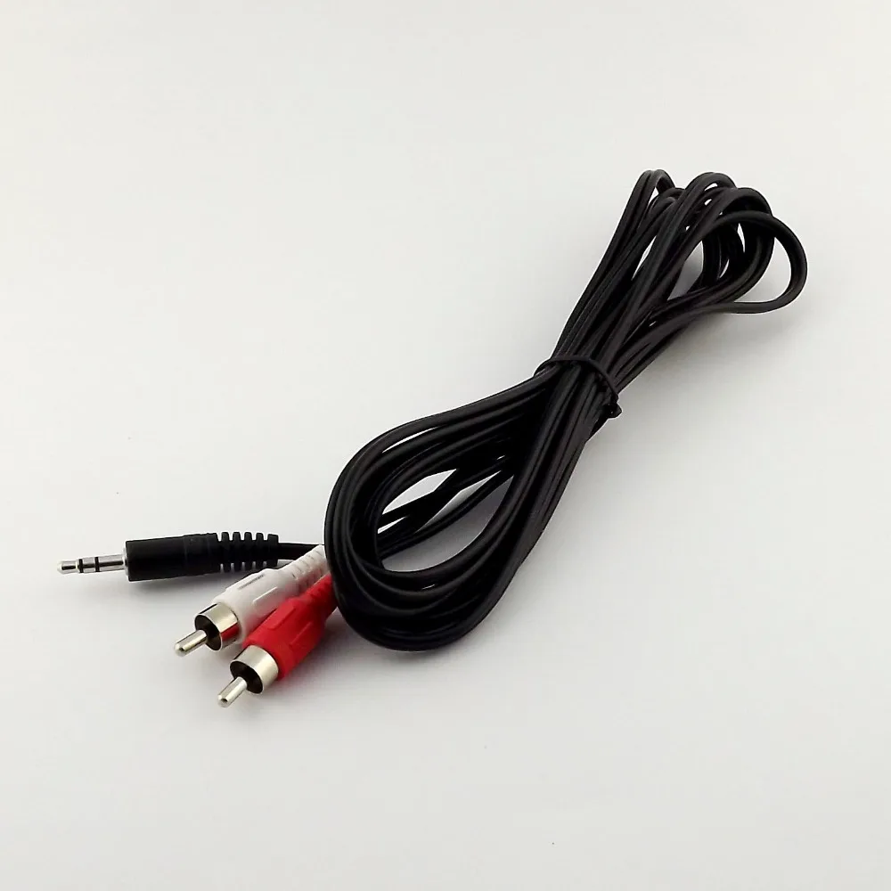 10pcs 3 5mm Plug Stereo Audio AV Headphone To 2 RCA Male Adapter Connector Cable 1 5m 3m 5m