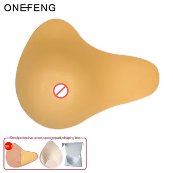 

ONEFENG Lengthened Shape Silicone Prosthesis Protect the Armpit for Mastectomy Women Soft Comfortable 115-160g/pc