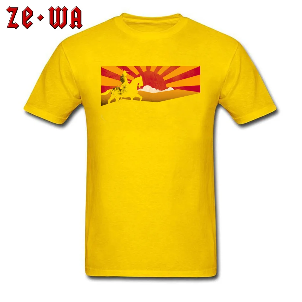 Tees Last Samurai Tee Shirts Summer/Fall Funny comfortable Short Sleeve 100% Cotton Round Neck Men Tshirts comfortable Last Samurai yellow