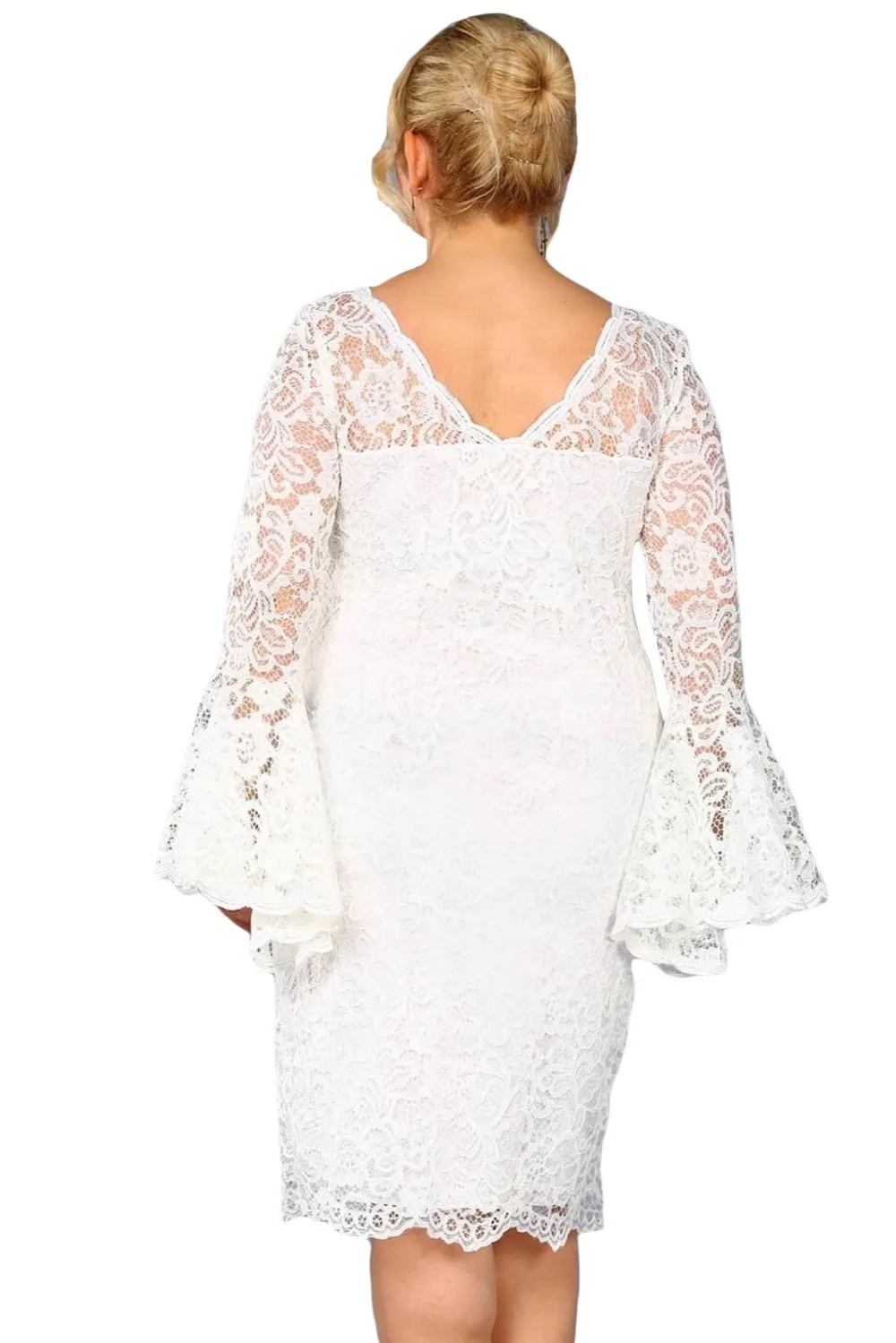 White-Plus-Size-Flared-Sleeve-Lace-Dress-LC610501-2