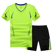 2017 mode Sommer Männer Set Sporting Anzüge Kurzarm T-shirt + shorts schnell trocknend 2 stück stellten beiläufige männliche trainingsanzug clothing