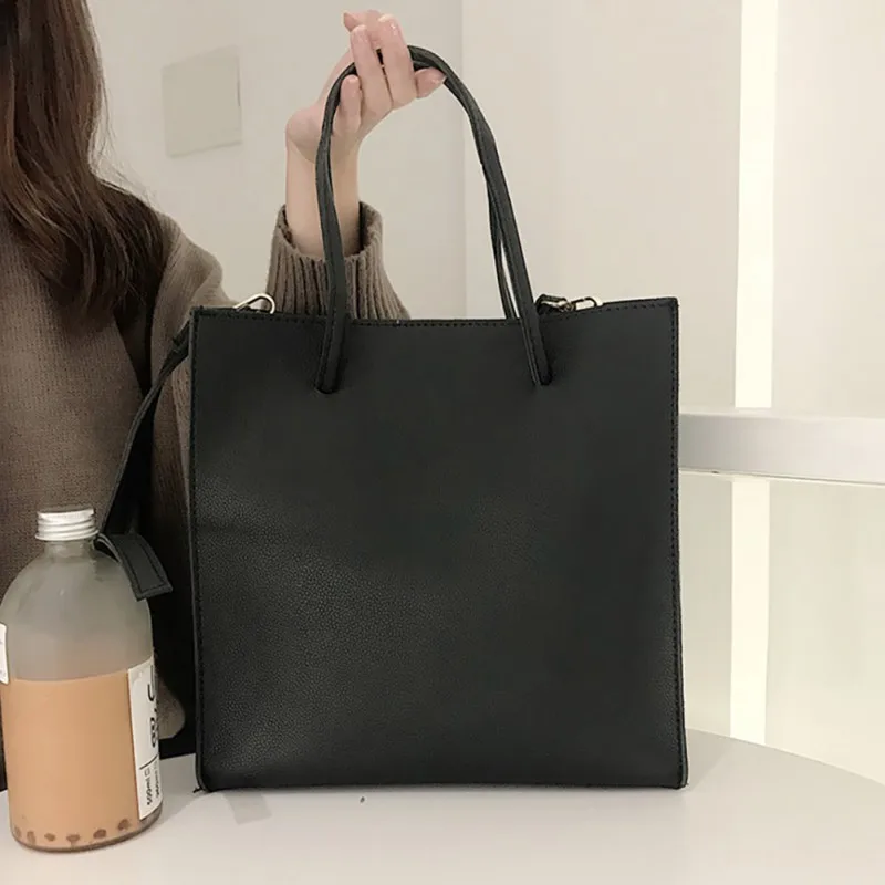 

Korean version of the simple solid color shoulder bag mother bag women bag