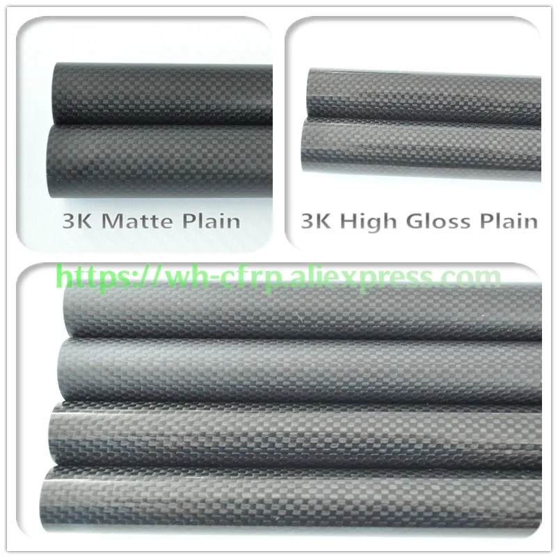 

9mm x 7mm x 500mm Carbon fiber tube, with 100% full carbon, Japan 3k improve material Quadcopter Hexacopter 9*7
