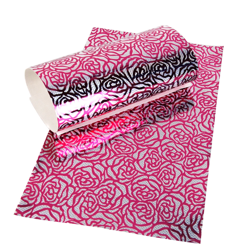 

David accessories 20*34cm laser rose synthetic leather fabric cut direction random,size has a little errorSewing TildaDoll,c2624
